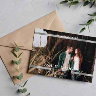Reserva La Fecha Boda de plata moderna impresa Save the Date
