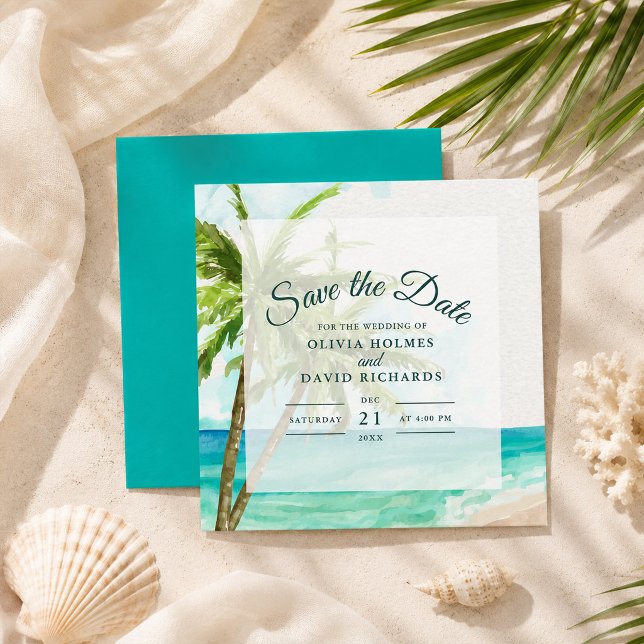 Reserva La Fecha Boda de Playa Boho Costera Guardar la Fecha (Boho Coastal Beach Wedding Save the Date)