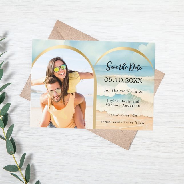 Reserva La Fecha Boda de playa de arco de fotos (Subido por el creador)