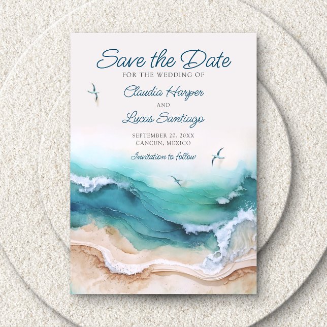 Reserva La Fecha Boda de playa de verano (Subido por el creador)