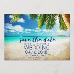 Reserva La Fecha Boda de playa San Juan, USVI Salva la fecha