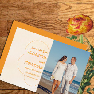 Reserva La Fecha Boda de puesta de sol naranja