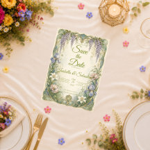 Boda de Romance Etéreo Art Nouveau con glicinas