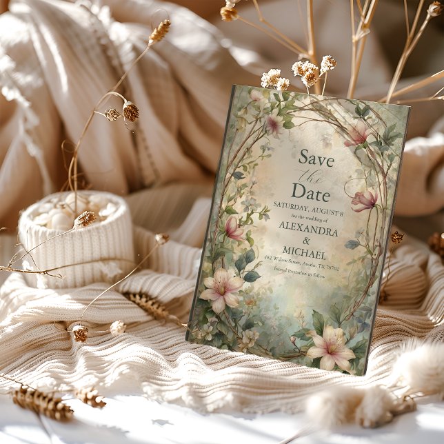Reserva La Fecha Boda de Sinfonía Floral Inspirada en el Art Nouvea (Subido por el creador)