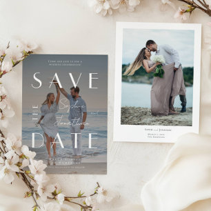 Reserva La Fecha Boda de superposición de texto blanco de foto mode