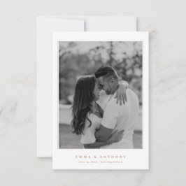 Reserva La Fecha Boda de Terracota con Monograma Elegante