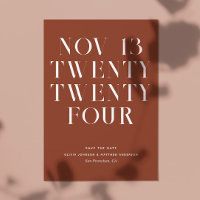 Boda de Terracota Profunda | Otoño Minimalista Mod