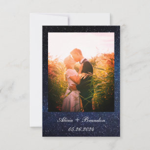 Reserva La Fecha Boda de texto celestial simple y elegante fotográf