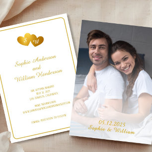 Reserva La Fecha Boda de texto de foto personalizado Guardar invita