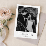 Reserva La Fecha Boda de textos y fotografías Vintage Simple Elegan<br><div class="desc">Presentamos nuestra moderna Vintage Simple Elegante Textos y Fotomía Boda Salvar la Fecha! Esta boda de boho,  muy bien diseñada,  ahorra la tarjeta de fecha,  cuenta con una foto mínima en blanco y negro en el frente,  perfecta para cualquier tipo de boda.</div>