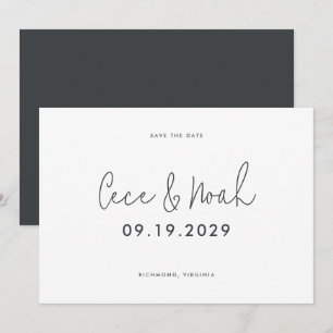 Reserva La Fecha Boda de tipografía simple y moderna con estilo
