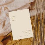 Reserva La Fecha Boda de tipos de máquina de escribir retro minimal<br><div class="desc">Boda minimalista de la tipografía de la máquina de escribir retro ocre salva la fecha</div>