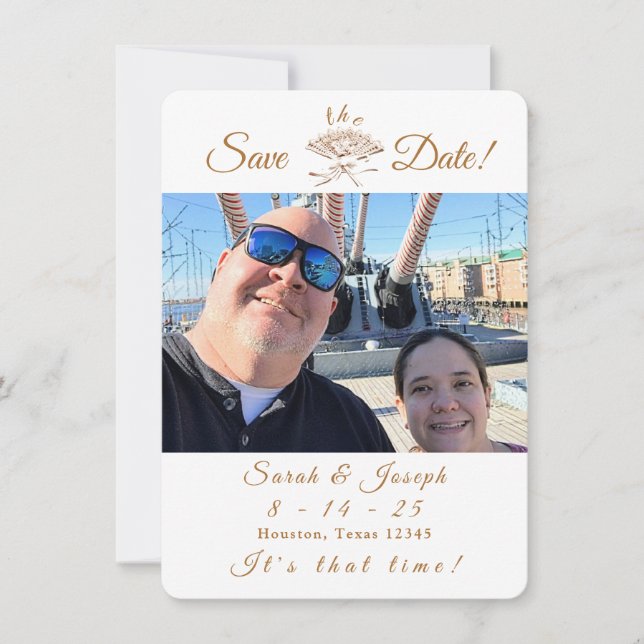 Reserva La Fecha Boda De Ventiladores Victorianos Salva La Fecha (Anverso)