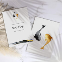 Boda de Watercolor Koi Fish