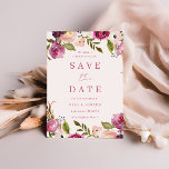 Reserva La Fecha Boda de Wreath floral de color rosa vibrante<br><div class="desc">Vibrante color de agua rosa Floral Boda de flores Guardar la fecha Ver colección coincidente en Nest Store y Nest Store</div>