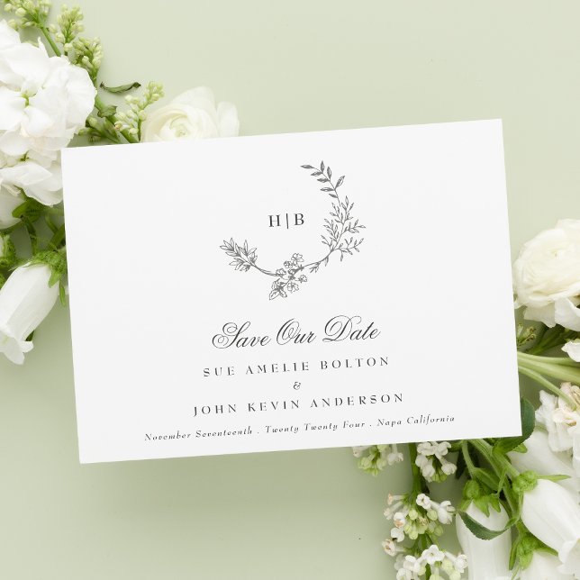 Reserva La Fecha Boda de Wreath Gray QR clásico (Subido por el creador)