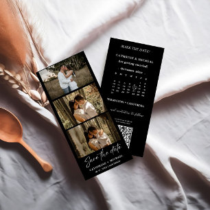 Reserva La Fecha Boda del calendario Marco de tira de la cabina de