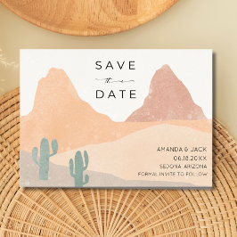 Reserva La Fecha Boda del desierto de Boho Rust Terracotta