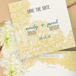 Reserva La Fecha Boda del iris amarillo en llamas Dahlia