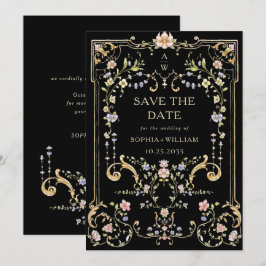 Reserva La Fecha Boda del marco floral de la Gracia Ornate Victoria