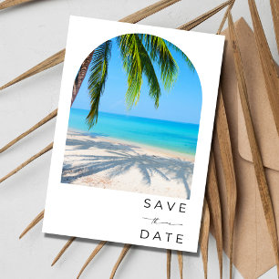 Reserva La Fecha Boda digital de la playa de Palm Tree Tropical