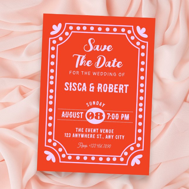 Reserva La Fecha Boda divertida retro (Subido por el creador)
