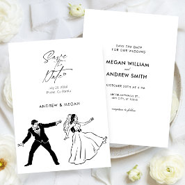 Reserva La Fecha Boda divertido linda pareja