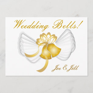 Reserva La Fecha Boda Dorado Bells Card-Cust.