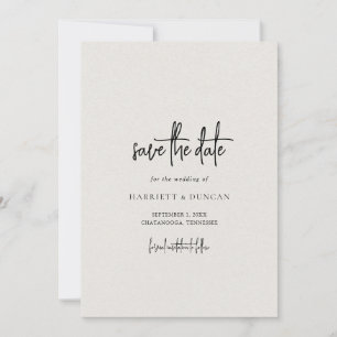 Reserva La Fecha Boda elegante beige neutral atemporal