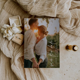 Reserva La Fecha Boda elegante clásica de fotos en blanco y negro
