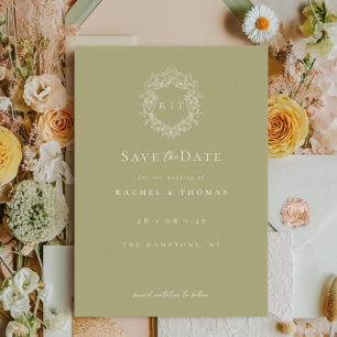 Reserva La Fecha Boda elegante de caligrafía monograma