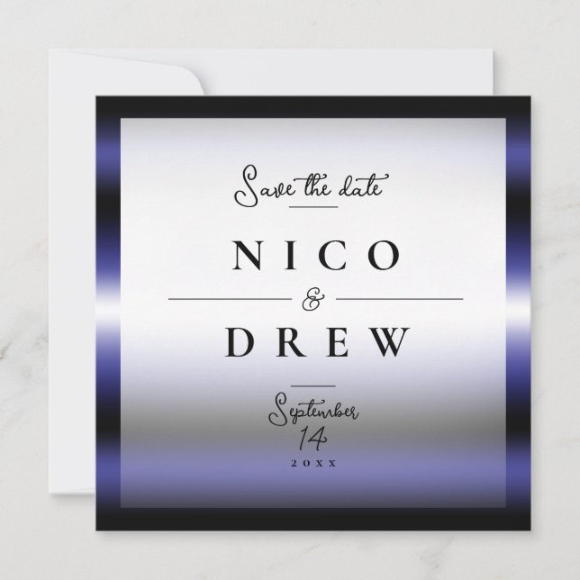 Reserva La Fecha Boda elegante de cuero Orgullo  (Anverso)