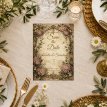 Boda elegante de hortensias vintage