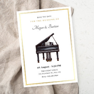 Reserva La Fecha Boda elegante de piano