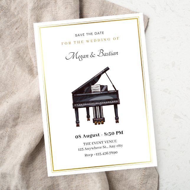 Reserva La Fecha Boda elegante de piano (Subido por el creador)