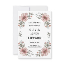 Boda Elegante Floral Save the Date