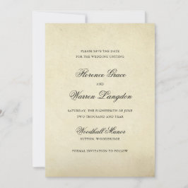 Reserva La Fecha Boda Elegante Vintage