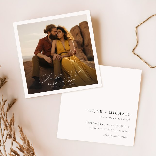 Reserva La Fecha Boda elegante y elegante de Budget Square (Subido por el creador)
