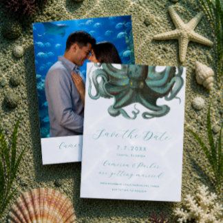 Reserva La Fecha Boda en Acuario Verde de Pulpo Avisa Fecha de Guar
