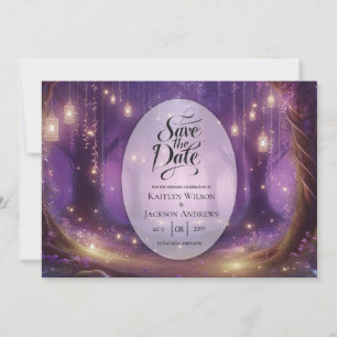 Reserva La Fecha Boda en el Bosque Encantado de Violet a Medianoche