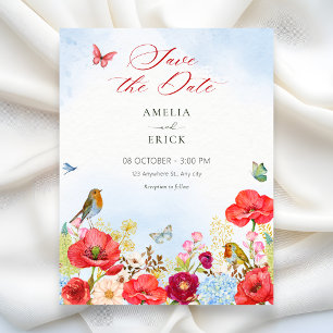 Reserva La Fecha Boda en jardín floral