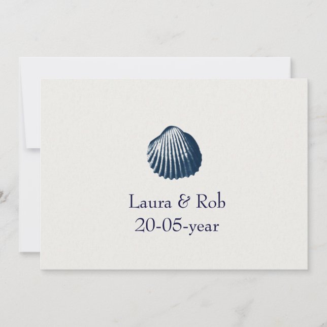 Reserva La Fecha boda en la playa Ahorra la fecha (Anverso)