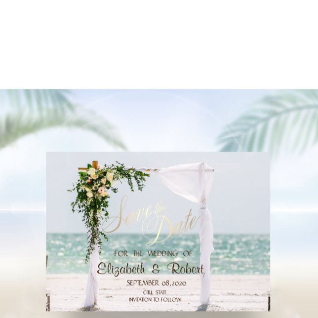 Reserva La Fecha Boda en la playa Arbor Floral Save The Date (Subido por el creador)