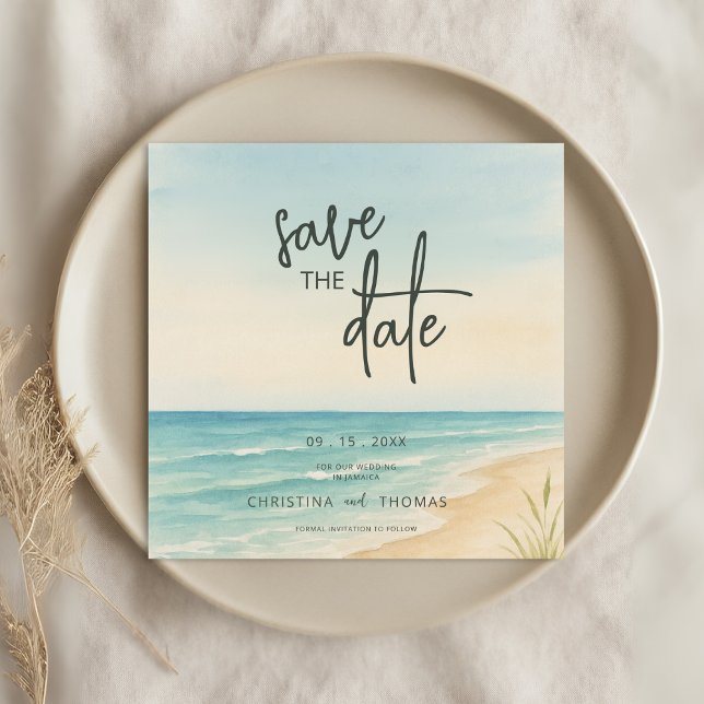 Reserva La Fecha Boda en la Playa Elopement Save the Date (Subido por el creador)