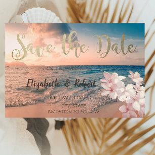 Reserva La Fecha Boda en Sunset Beach, Plumeria  Guarden la Fecha