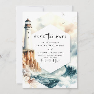Reserva La Fecha Boda encantador del faro Ocean Romance