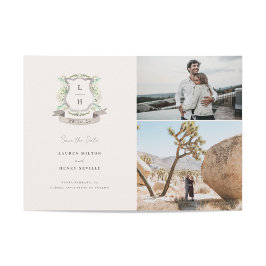 Reserva La Fecha Boda Escudo Floral