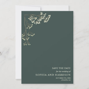Reserva La Fecha Boda Esmeralda Gypsophila Rústica