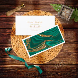 Reserva La Fecha Boda Estratos Brillantes Abstractos Verde ID903