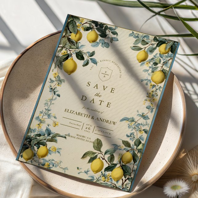 Reserva La Fecha Boda Flor de Citrus Dorado (Subido por el creador)